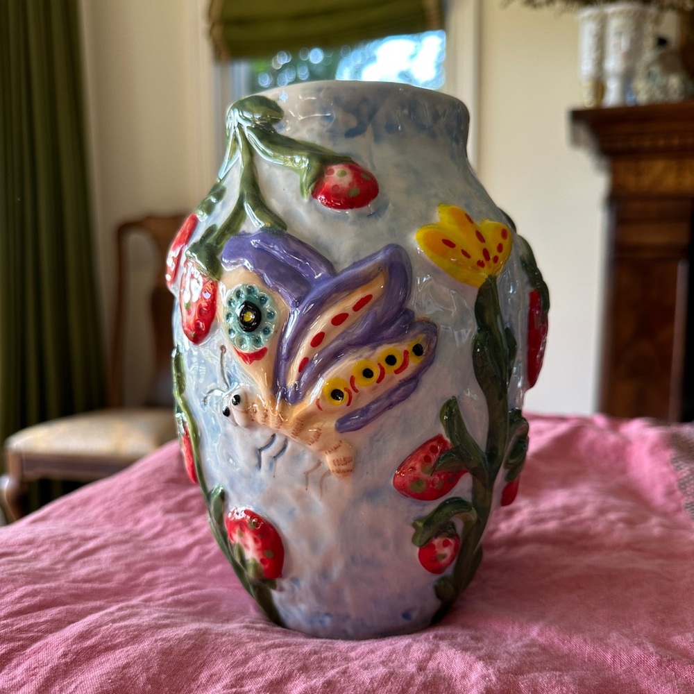 Anthropologie x Nathalie Lete Tall Nature Nuture Ceramic Flower Vase